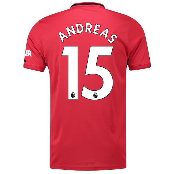 Camiseta Manchester United NO.15 Andreas 1ª Kit 2019 2020 Rojo